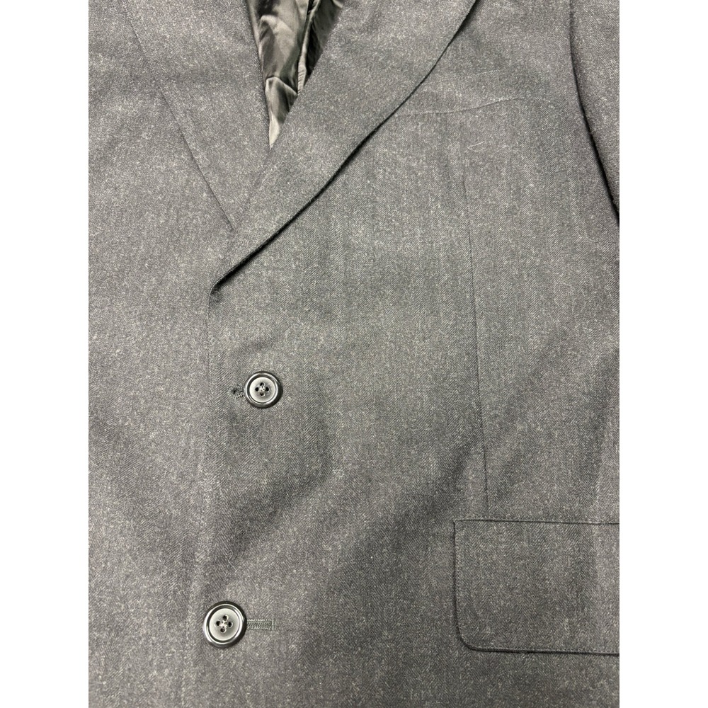 Brooks Brothers Makers Brooksease Blazer Mens 41 Reg Charcoal Gray Wool USA Made - Picture 2 of 14